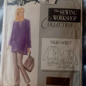 The Sewing Workshop Collection Nikko Jacket - Purple Sizes 8 to 28
